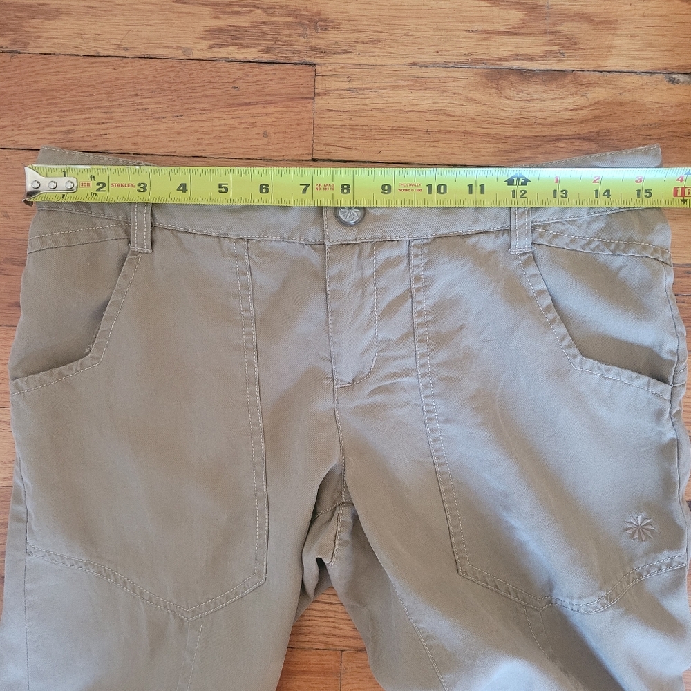 Athleta Women Tencel Pant Wide Leg Tan 4 Tall 34.5" Inseam Lightweight Relaxed - Picture 12 of 13